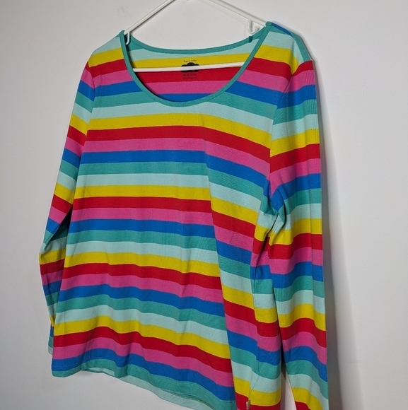 ✨3/$15 Frugi colorful striped long sleeve tshirts UK 18 - Picture 2 of 6